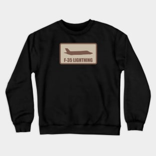 F-35 Lightning II Patch (desert subdued) Crewneck Sweatshirt